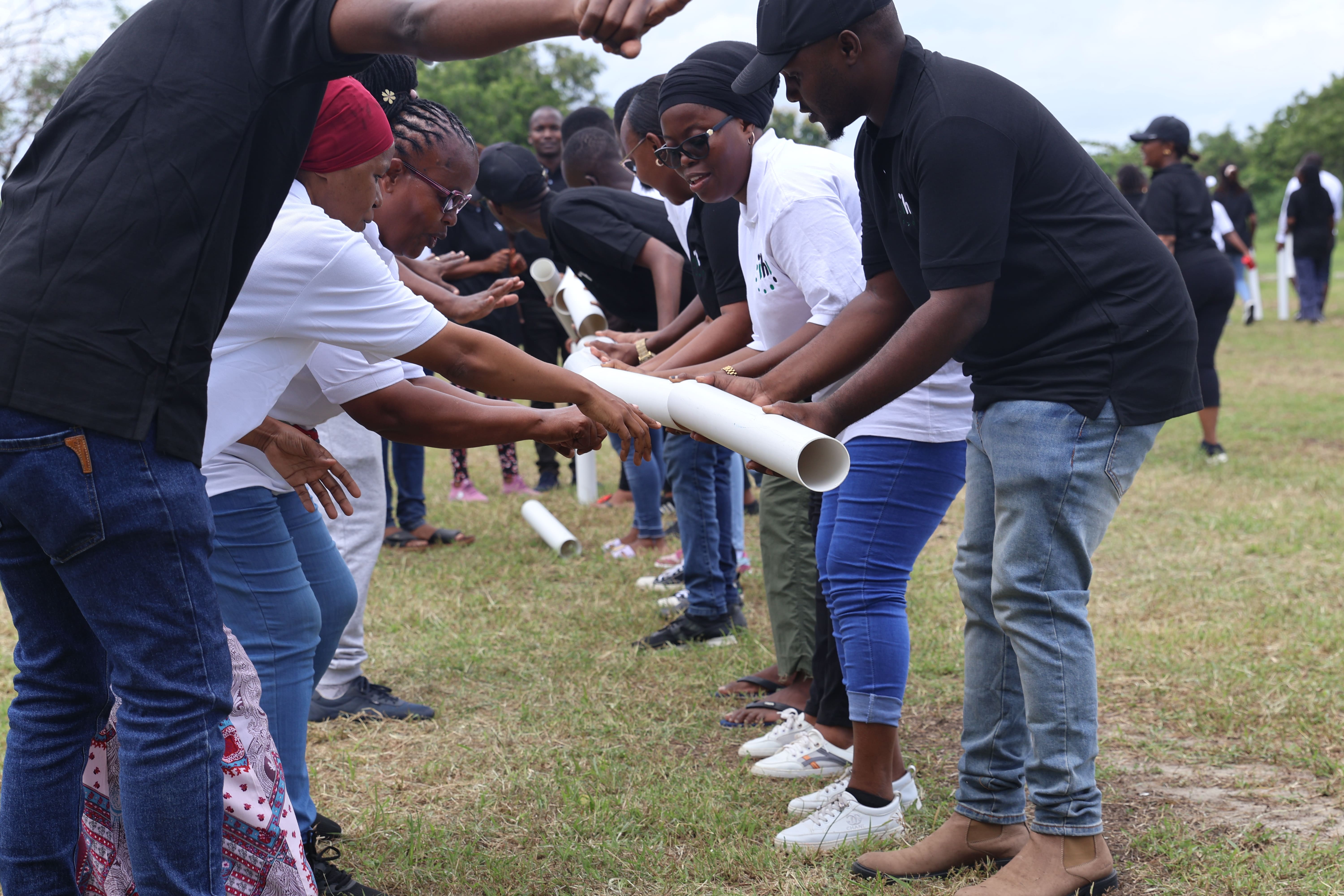 TEAM BUILDING:  Bagamoyo and Dar staff engage to foster teamwork