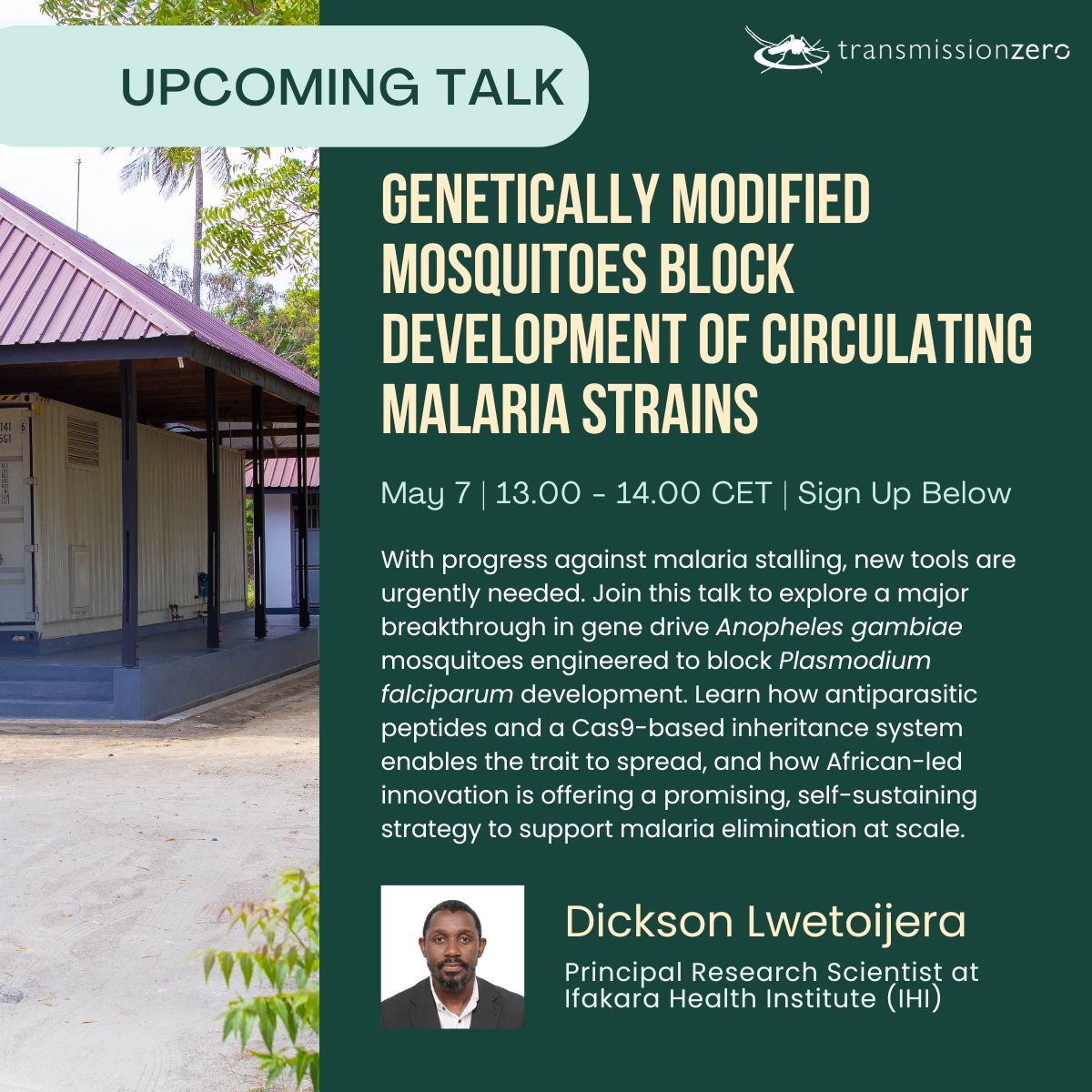 WEBINAR:  Genetically modified mosquitos to eliminate malaria