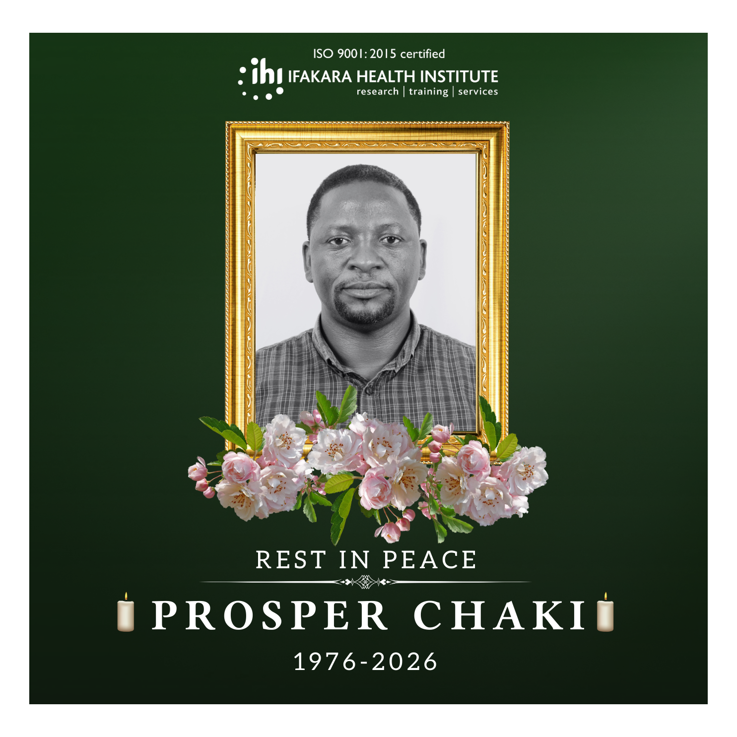 PROFOUND LOSS! Ifakara mourns seasoned researcher Dr. Prosper Chaki