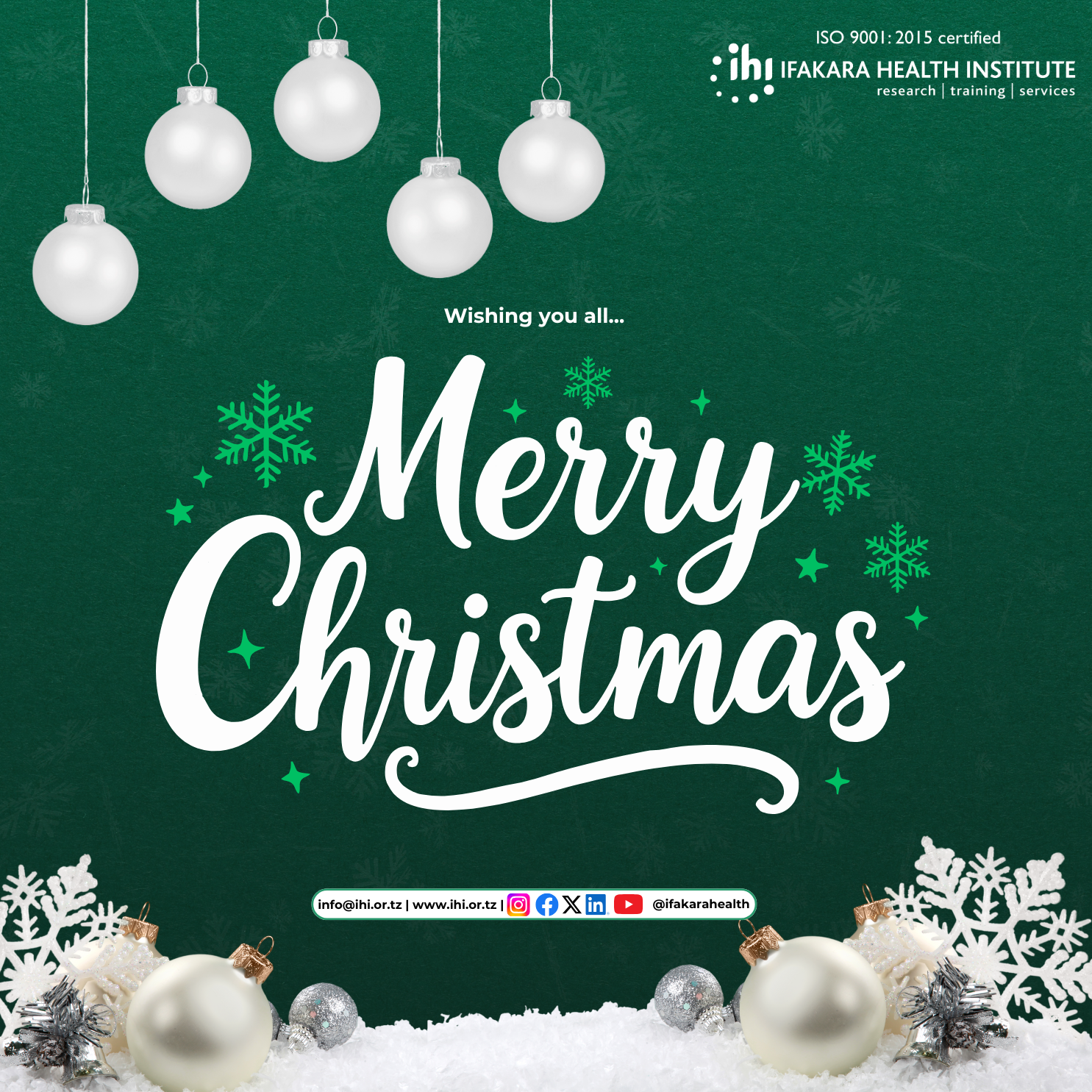 SEASONAL GREETINGS: Happy Christmas to you all!