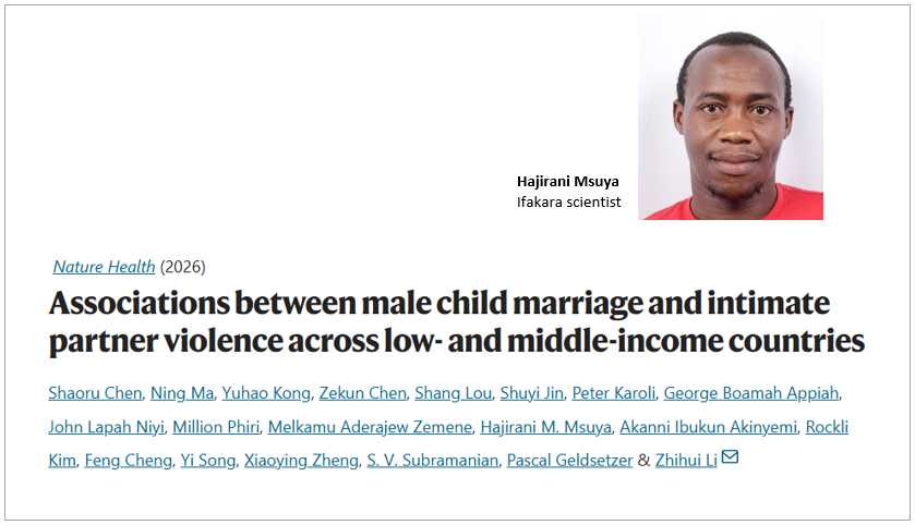 CHILD HEALTH: Early marriage among boys linked to increased risk of intimate partner violence