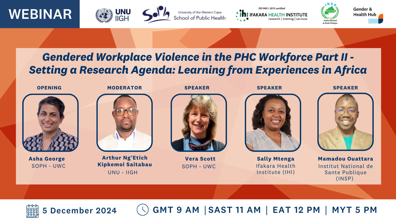 WEBINAR: Ifakara, partners address gendered workplace violence in healthcare