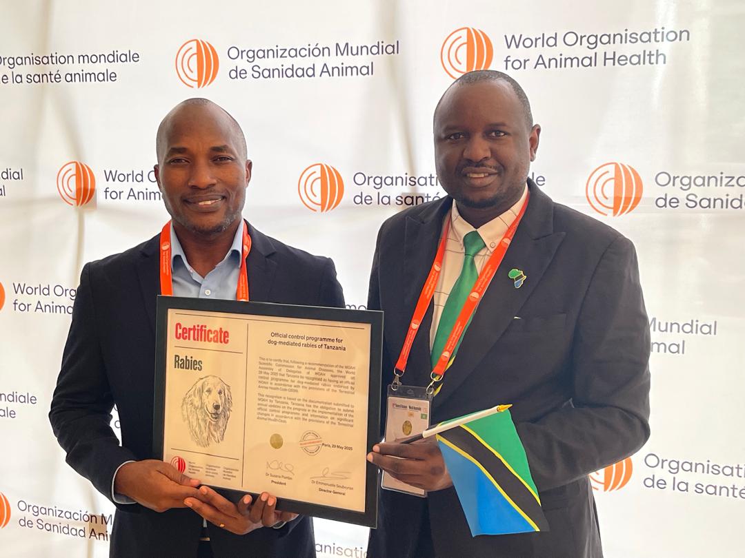 RECOGNITION:  Tanzania earns global nod for its rabies control efforts