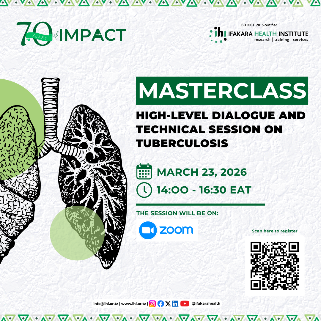 MASTERCLASS: Ifakara to Host Virtual High-Level Session on TB