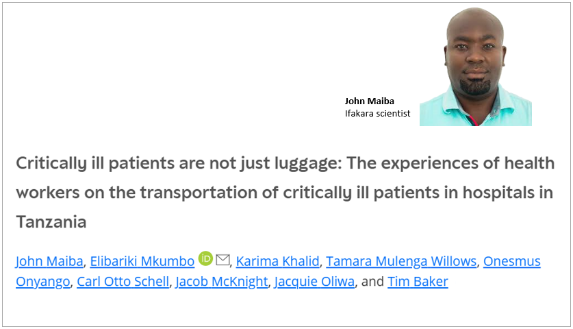 CARE: Making transfers safer for critically ill patients in Tanzania