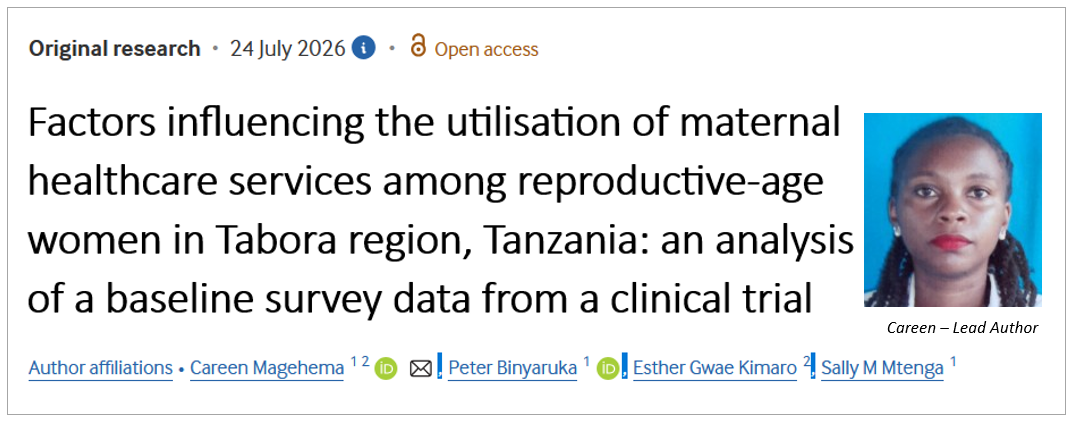 MATERNAL HEALTH:  Age, wealth and distance influence service use in Tabora