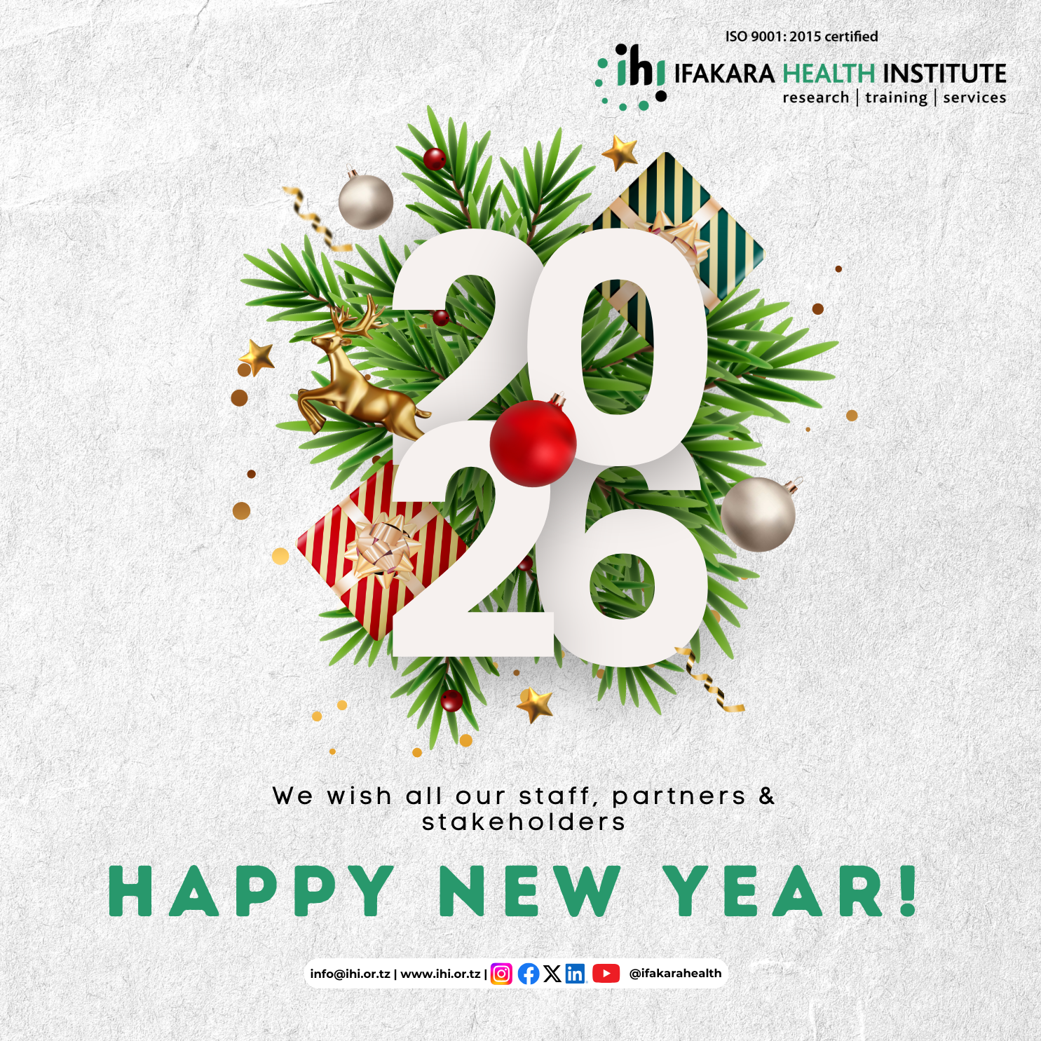 SEASONAL GREETINGS: Happy New Year 2026 to you all!