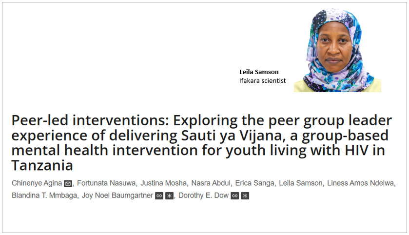 MENTAL HEALTH: This peer support program offers opportunity to improve care for HIV positive youth in Tanzania