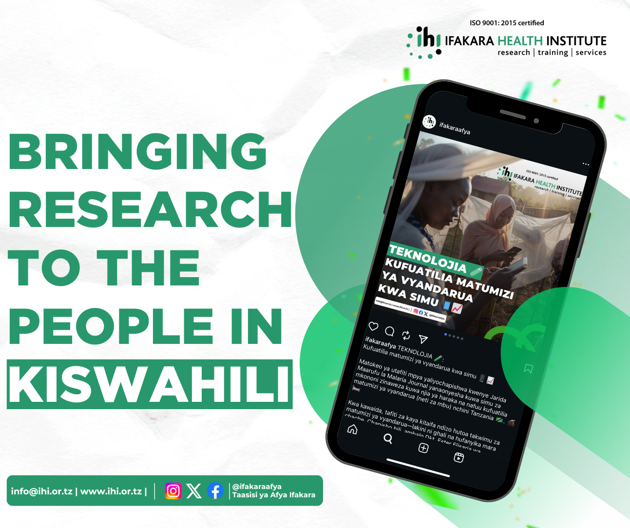 BREAKING BARRIERS: Ifakara brings research to the people in Kiswahili