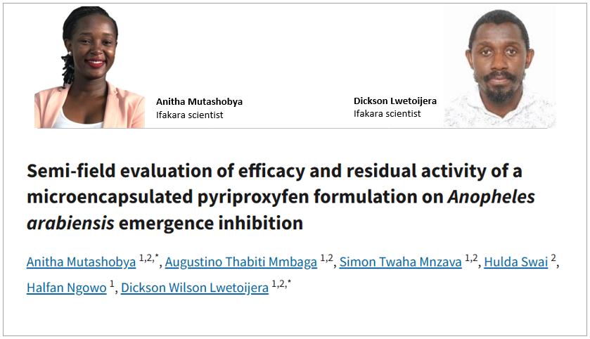 MALARIA CONTROL: Targeting mosquitoes early at the source