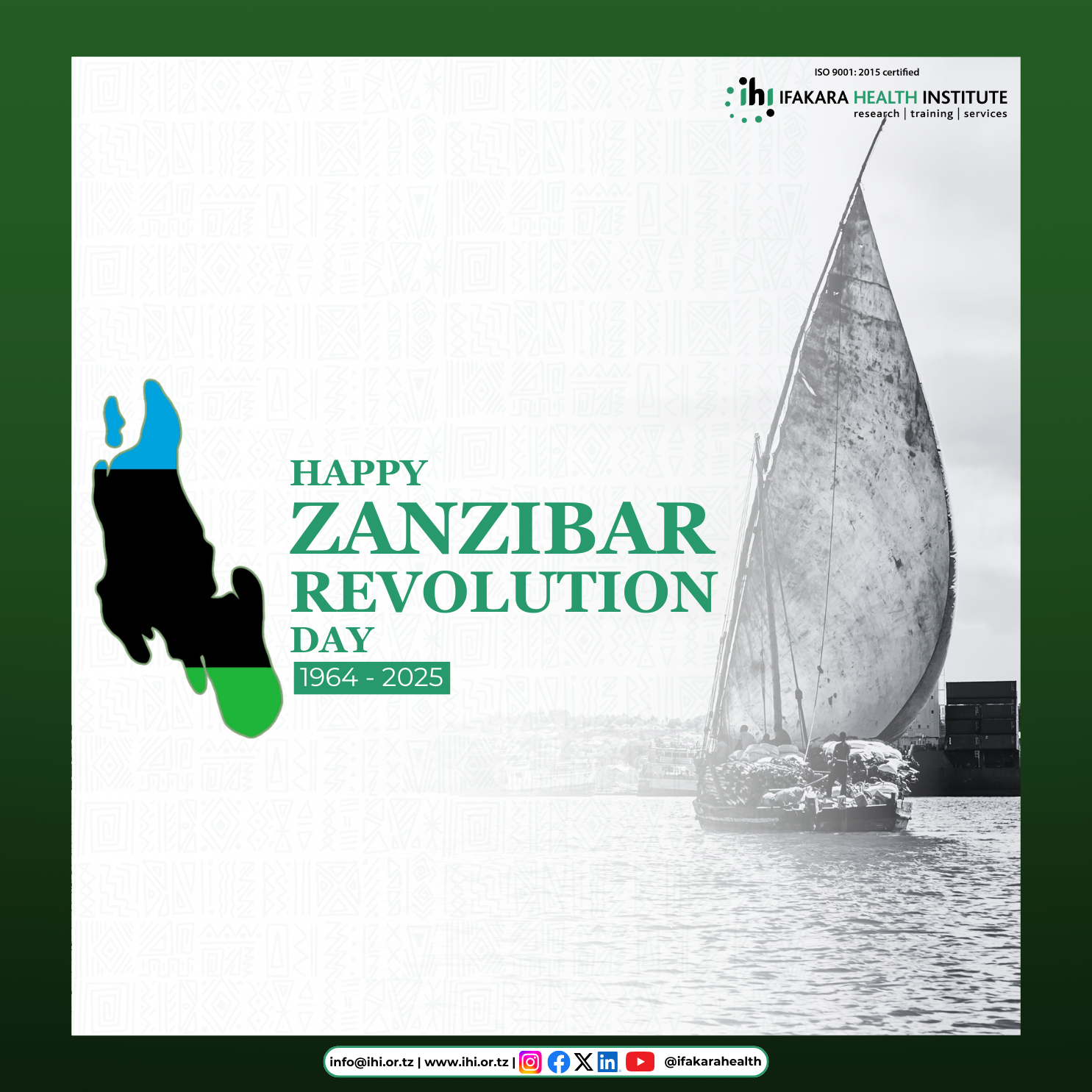 COMMEMORATION:  It's Zanzibar Revolution Day today!