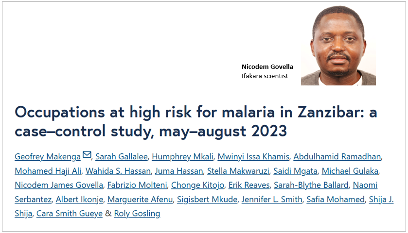MALARIA: Study links high-risk jobs and night-time habits to rising cases in Zanzibar