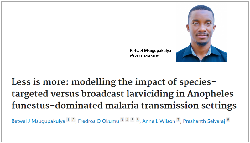 MALARIA CONTROL: Targeting the right mosquito could make prevention cheaper and more effective