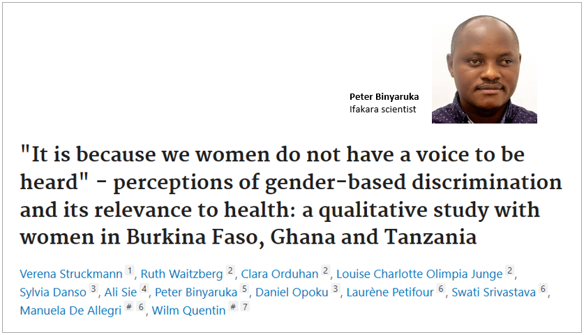 GENDER: Study links discrimination to poor health outcomes for women in Africa