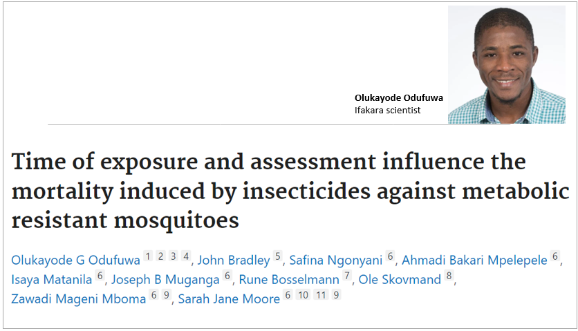 MALARIA RESEARCH: How timing influences mosquito resistance to insecticide