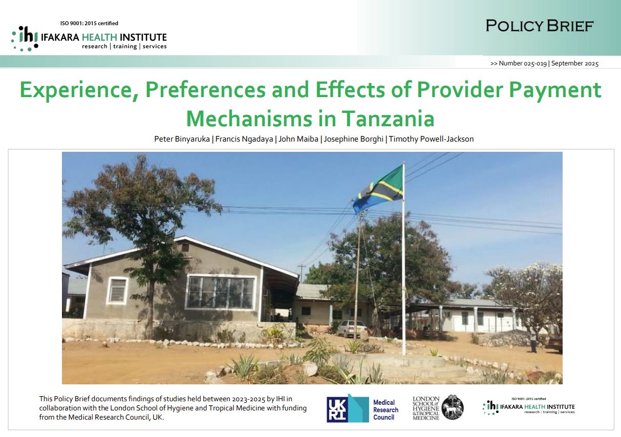 POLICY BRIEF: How Tanzania can pay health providers better under universal health insurance