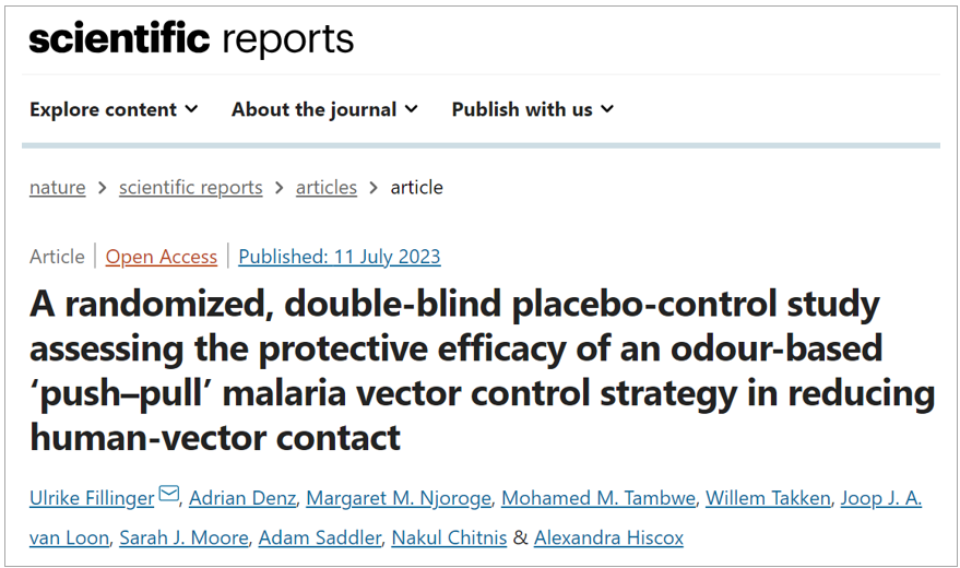 MALARIA CONTROL: Protecting people from mosquito bites outdoor