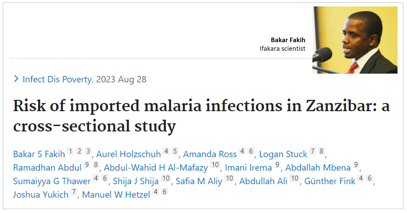 MALARIA: Scientists call for measures to prevent imported infections in Zanzibar