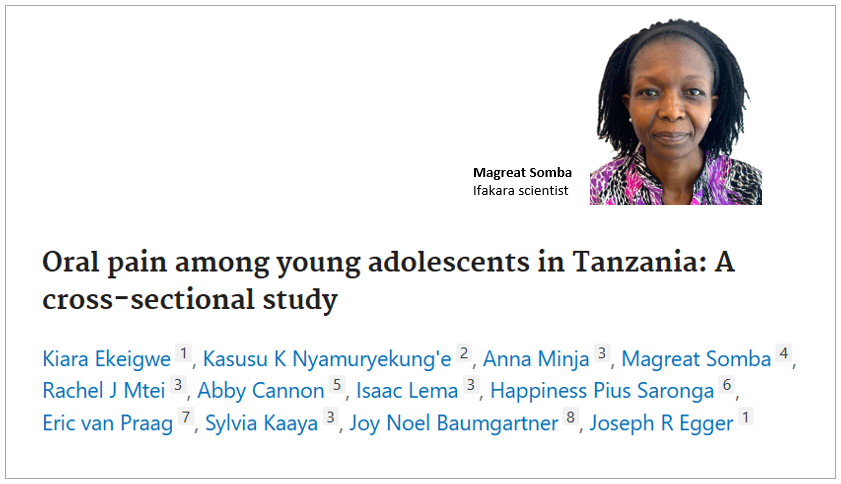 ORAL HEALTH: Study highlights the impact of oral pain on the wellbeing of Tanzanian adolescents