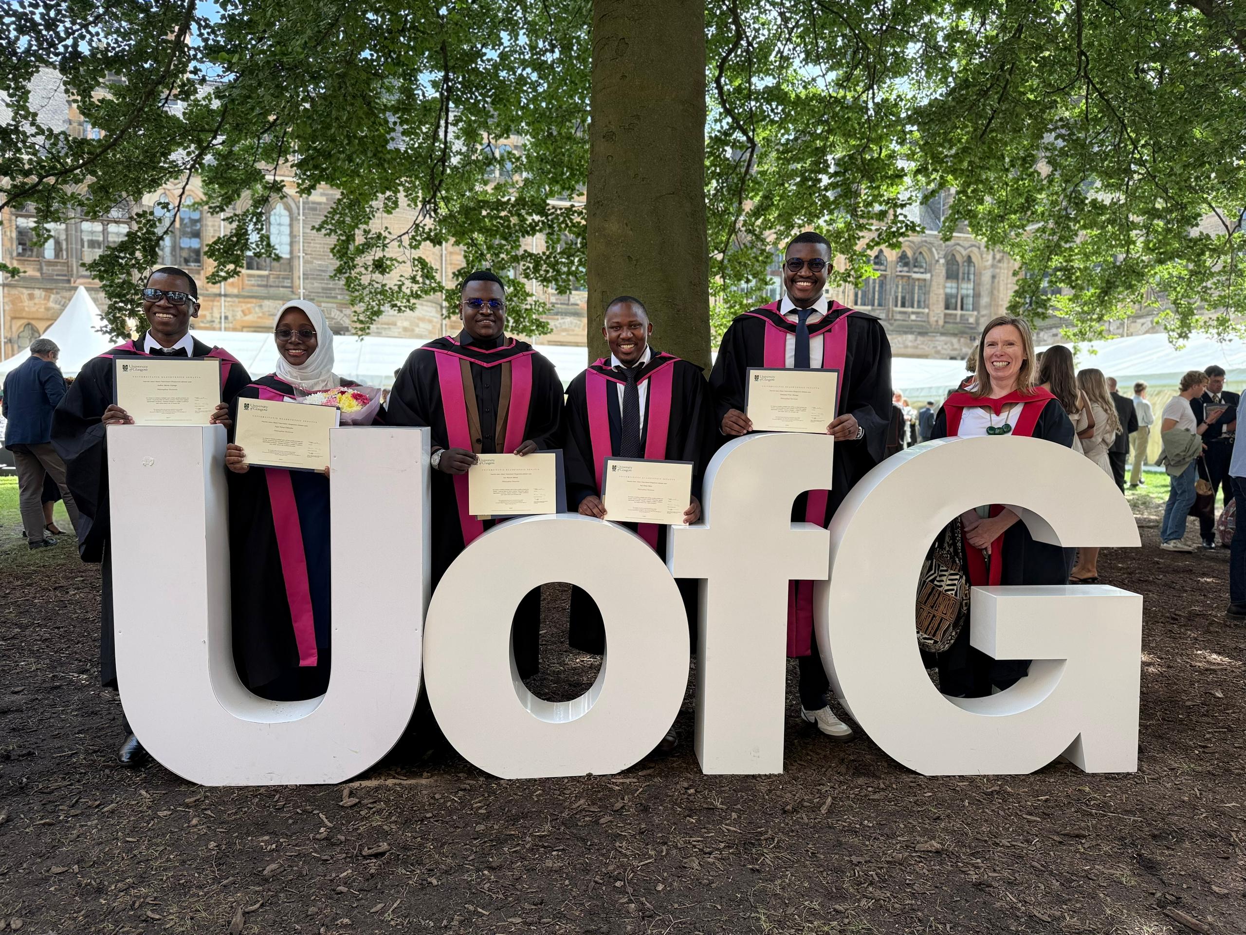 ACHIEVEMENT:  Ifakara celebrates five new PhD graduates from University of Glasgow