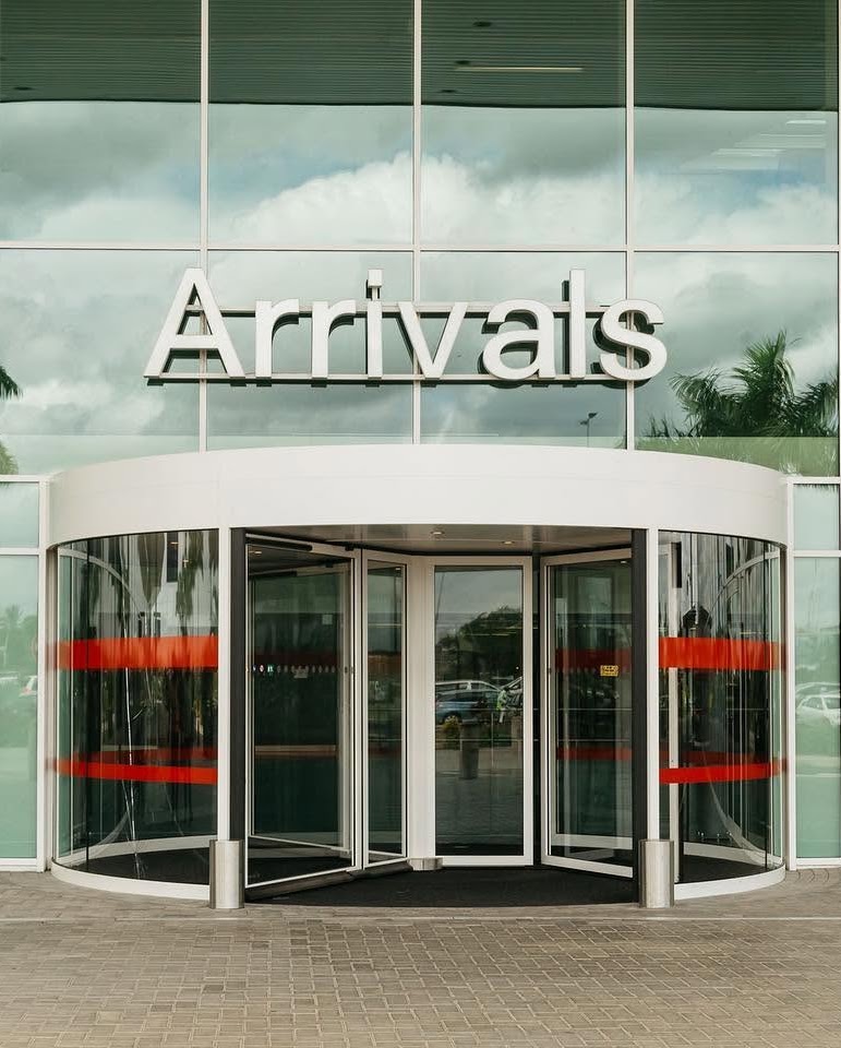 Airport arrivals entrance